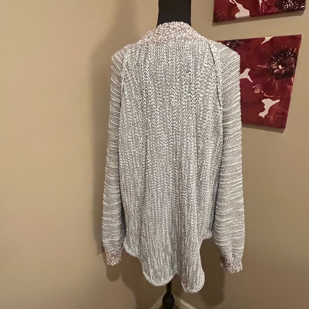 Easel Multicolor Crew Ragland Sleeve Rounded hem, Knit Sweater, size Large - Picture 5 of 9